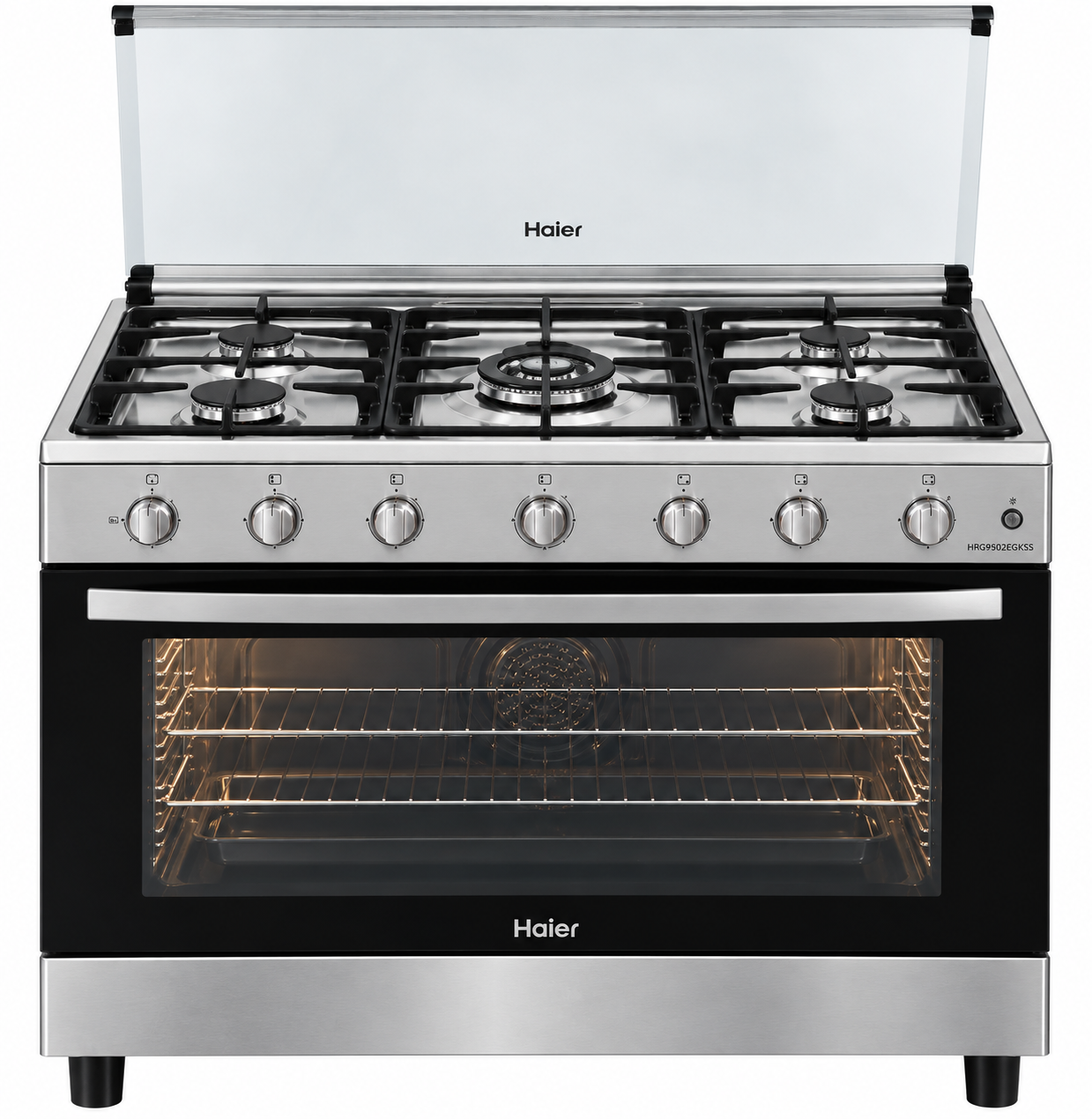 HAIER HRG9502EGKSS – Full Gas Cooker 90CM
